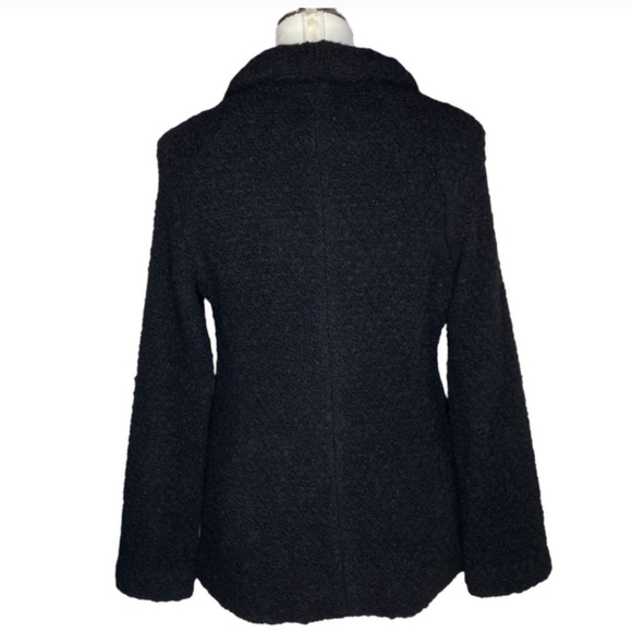 Banana Republic black Fabiola textured one button blazer/coat women's size large - Picture 2 of 8